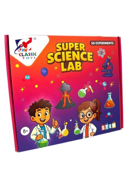 Skibitoys Science Lab Kit, 50 STEM Experiments for Ages 8+, Educational Chemistry Set with Volcano Making Materials, Complete Lab Equipment for Kids Learning