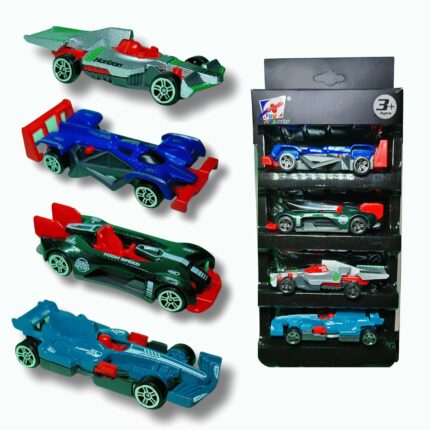 skibitoys Metal Formula1 Pack of 4 car 1:64 Scale Die-Cast Cars with F1 Racing Team Decorations, Collectable Racing Cars, Multicolour Set of 4